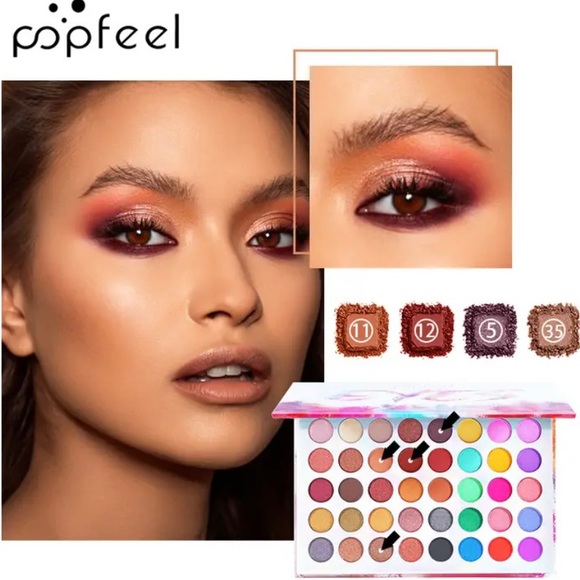 Popfeel EYES Eyeshadow Palette 40 Vibrant Color Sealed In Plastic New In Box NIB - Picture 9 of 16